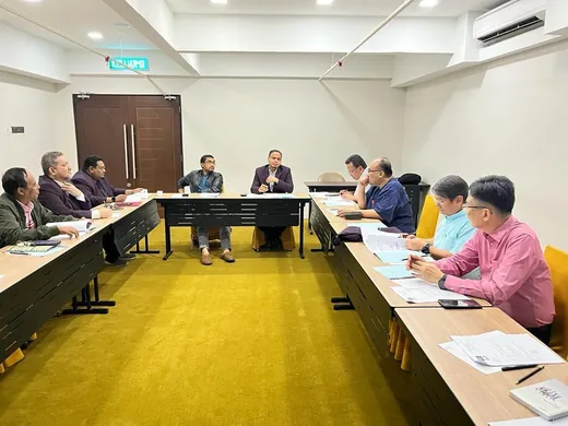 Committee members during the first AGM session