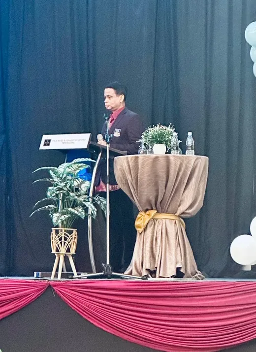 Speaker addressing the National Circumcision Symposium 2024